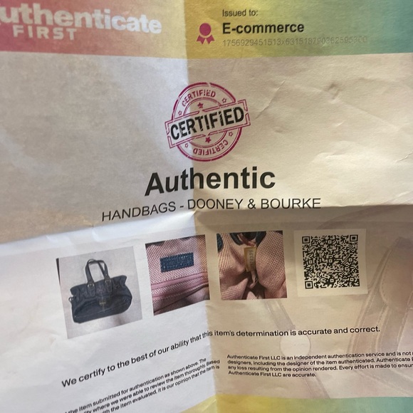 Dooney & Bourke Dark Blue Leather Shoulder Bag - Picture 6 of 10